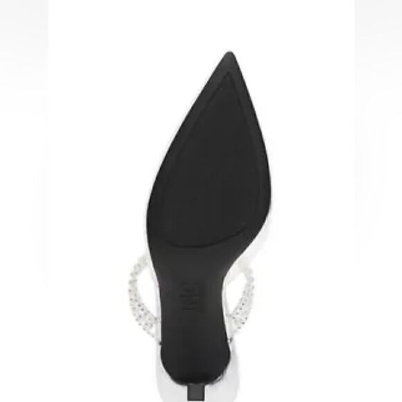 MATEO BY INC Clear Cindy Pointy Toe Stiletto Heeled pumps Mules Shoes 5.5 M - Picture 5 of 11